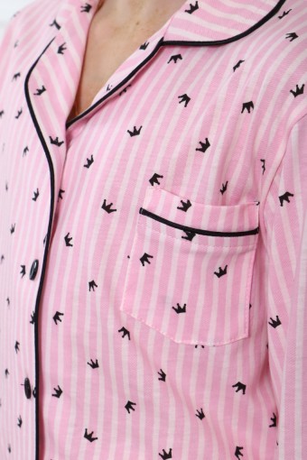ПЖ047 Пижама "Модная" (розовый, черный) (Фото 8)