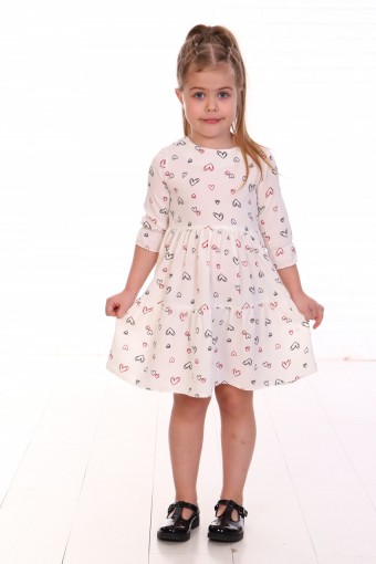 ПЛ-507 Детское платье "Белла" (бел) - Примадонна-Трикотаж