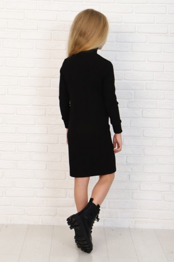 ПЛ157 Платье "Лапша" (чёрный) (Фото 4)