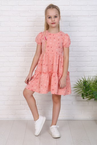 ПЛ-507 Детское платье "Белла" (персиковый) - Примадонна-Трикотаж