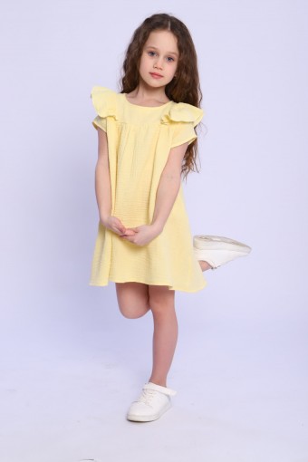 ПЛ166 Платье "Бабочка" (жёлтый.фисташковый) (Фото 5)