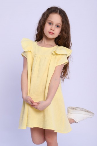 ПЛ166 Платье "Бабочка" (жёлтый.фисташковый) - Примадонна-Трикотаж